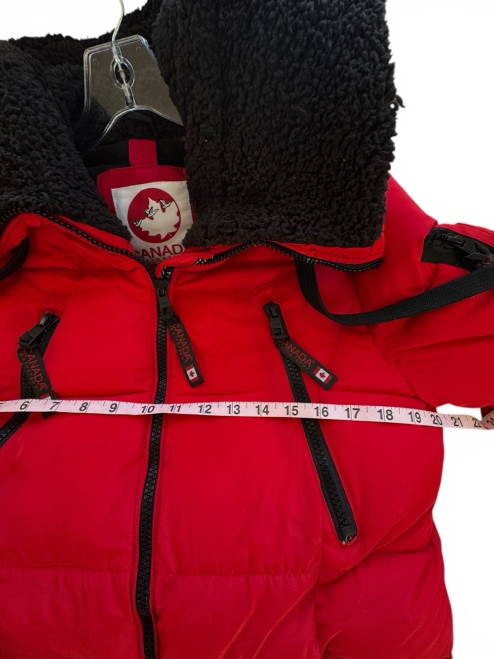 Canada Weather Gear Parka Red Insulated Puffer Jacket Sherpa Hood M Outdoor Snow - Picture 8 of 14